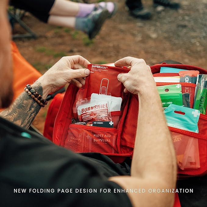 MY MEDIC MyFAK PRO Ifak First Aid Kit - 140 Life Saving Trauma and Medical Items - HSA FSA Survival Kit for Camping or Your Car - Black