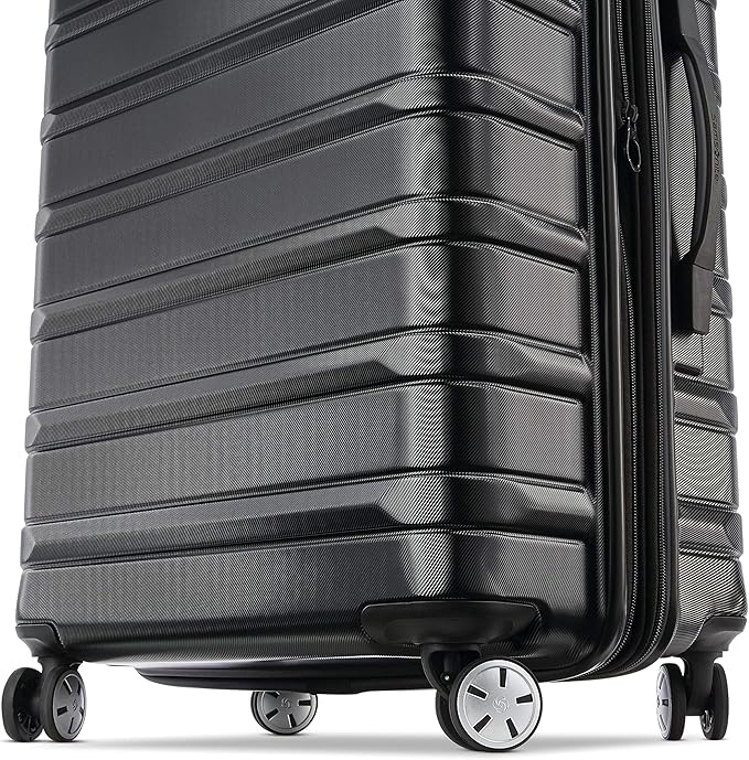 Samsonite Omni 2 Hardside Expandable Luggage with Spinner Wheels, PRO 2PC SET (CO/M), Midnight Black