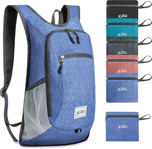 Foldable Hiking Backpack - 10L Daypack for Women & Men (Sky Blue)